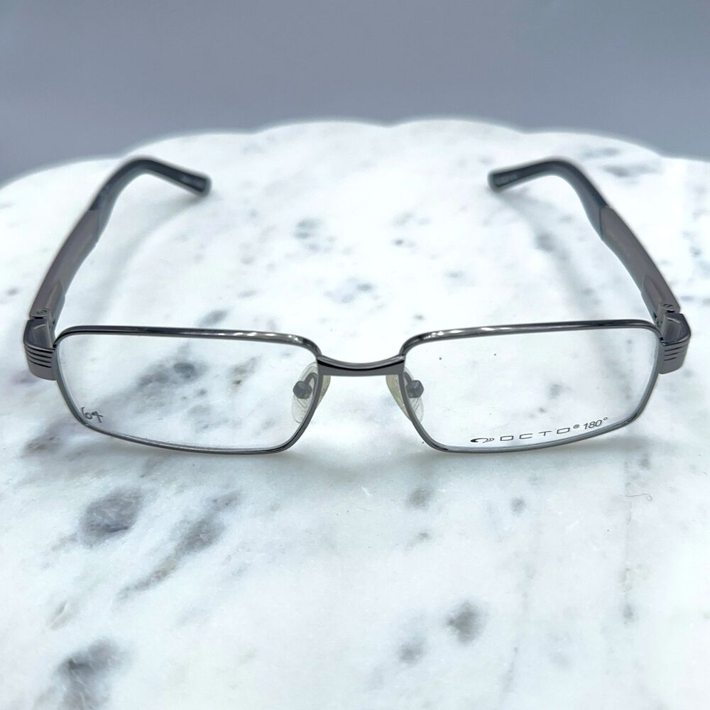 Octo Rigid 180° RX-ABLE GTV Gunmetal/Black Full Rim Eyeglasses Frames Only 54-16